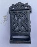 Antique Cast Iron Match Keeper/box With Striker Side