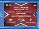 2012 Sage Next Authentic Autograph Kendall Wright Signed Die-cut Card #sA-49