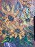 Artist -  Radek - 1969 Oil On Canvas - Framed. Sunflowers