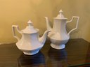 White Ironstone Tea & Coffee Pot