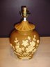 Vintage Asian Style Lamp With Embossed Flowers