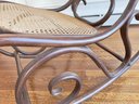 Vintage Thonet Bentwood Style Rocker Made In Poland Wicker Cane Seat & Back
