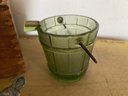 Green Glass Bucket Ashtray, Duck, Box And More