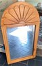 A Vintage Pine Wood Wall Mirror By Lane