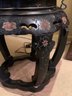 Black Lacquered, Inlaid & Paint Decorated Oriental Table