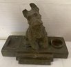 Five Piece Dog Lot- Two Pairs Of Bookends And Inkwell