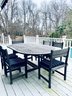 Outdoor Designs Oval Teak Dining Table & 6 Chairs