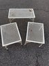 Lot Of Three Mid Century Outdoor End Tables / Coffee Table