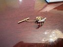 14K Gold Nugget Style Tie Tack 6 Grams