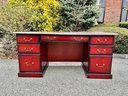Red/Cherry And Black 7 Drawer Desk
