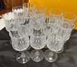 23 Vintage Cut Glass Crystal Wine/ Water/ Glasses                                                 B3