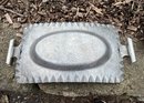 Hammered Aluminum Tray And Decorative Oval Dish