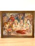 The Feast / 1950 Otto E. Hacke (1876-1965) Large 5 Feet Oil Painting (LOC: S2)