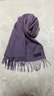 A BURBERRYS LAVANDER PRORSUM KNIGHT FRINGED SCARF MADE IN England
