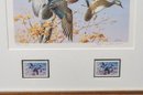 'Wood Ducks' Print With Stamps Signed James Killen 1986