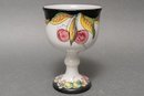 Hand Painted Floral Motif Ceramic Goblet