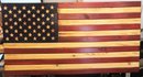 Wood Flag Was New In Box.