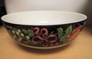 TIFFANY & CO. Merrion Square Black Oriental Floral Serving Bowl Sybil Connolly