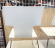 2 Wood White Chairs