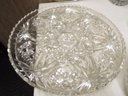 Clear Etched/cut Glass Variety Lot