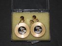 Old Elvis Gold Tone Record Earings Limited Edition