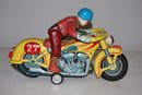 Vintage 1960's Masudaya 'champion' Motorcycle Tin Toy
