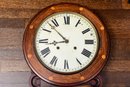 Antique Anglo American Drop Dial Inlaid Wall Clock