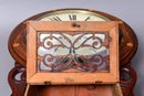 Antique Anglo American Drop Dial Inlaid Wall Clock