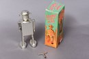 Collection Of Vintage Toys - Charley Weaver Bartender, Atomic Robot Man, Tin Lithographic Wind-up Toy