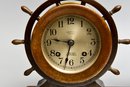Vintage Brass Albert Dyke New York Chelsea Ships Bell Wind Up Clock And Barometer