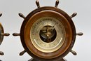 Vintage Brass Albert Dyke New York Chelsea Ships Bell Wind Up Clock And Barometer