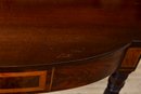 Demilune Mahogany Inlaid Table With Flame Mahogany Front Panels (1 Of 2)
