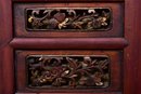Pair Of Antique Chinese Mirrored Cunninghamia Wood Screen Panels