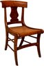 Antique Tiger Maple Sabre Leg Hand Caned Seat Dining Chair