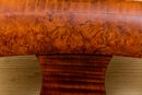 Antique Tiger Maple Sabre Leg Hand Caned Seat Dining Chair