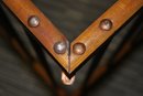 Wonderful Antique Foldable Child's Playpen With Abacus, Copper Hinges And Rivets