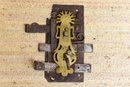 Antique Large Authentic Wrought Iron Latch Door Lock With Key