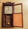 Antique E. & G. W. Bartholomew Empire Carved Mahogany Mantel Clock