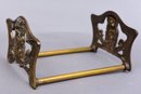 Art Nouveau Adjustable Width Cast Brass Owl Book Rack #9776