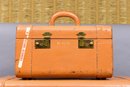 Set Of Four Vintage Travel Leather Luggage