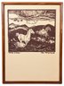 Signed Lon Megargee (American, 18831960) Woodblock Titled 'Wild Horses'