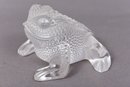 Signed Lalique Crystal Gregoire Frog Toad Art Glass Figurine