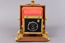 Anba Wood View Ikeda Factory Tokyo Folding View Camera With F. Deckel Munchen Lens