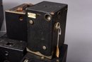 Collection Of 11 Antique Wooden Box Cameras