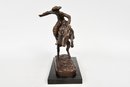 Signed Frederic Remington 'Broncho Buster' Bronze Sculpture
