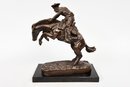 Signed Frederic Remington 'Broncho Buster' Bronze Sculpture