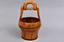 Dunhill Square Wooden Box, Box With Sewing Notions And Carved Chinese Water Bucket/lunch Basket