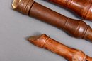 Set Of Three Wooden Flutes In Original Cases