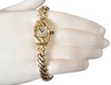 Art Deco 18k White And Yellow Gold Ladies Watch With Sapphire Crown