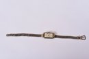 W W.C. Mfg Co. 14k White Gold Ladies Watch With Sterling Mesh Buckle Band